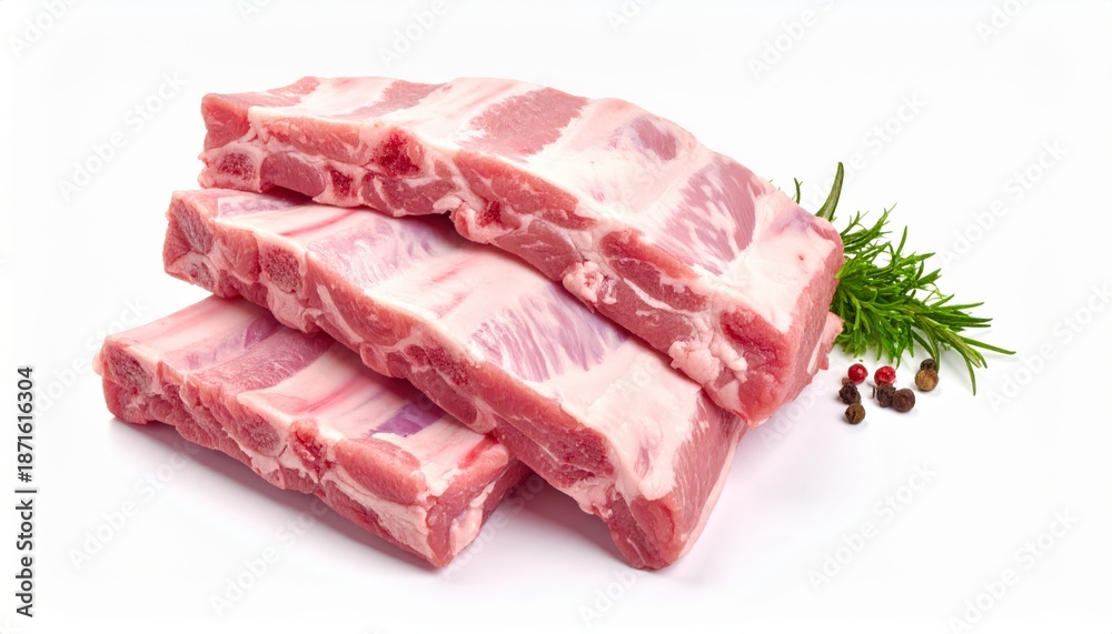 Fototapeta premium Fresh raw pork ribs