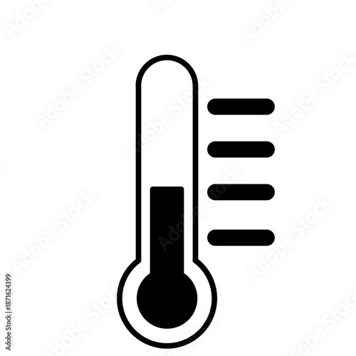 thermometer icon on white background