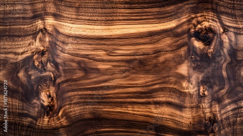 Hand hewn walnut wood with an irregular aged texture