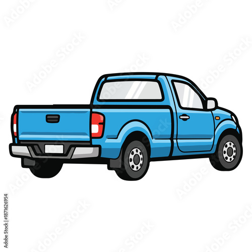 Cartoon vector illustration of a vintage car on the road