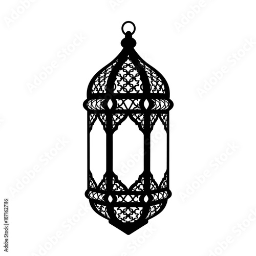 Intricate traditional lantern design with ornate patterns and hanging