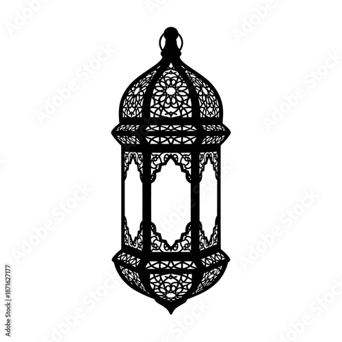 Intricate Moroccan-style hanging lantern with detailed metalwork design 50-80