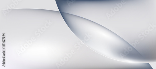 Abstract Silver Gray Geometric Pattern with Smooth Curves Artistic Background