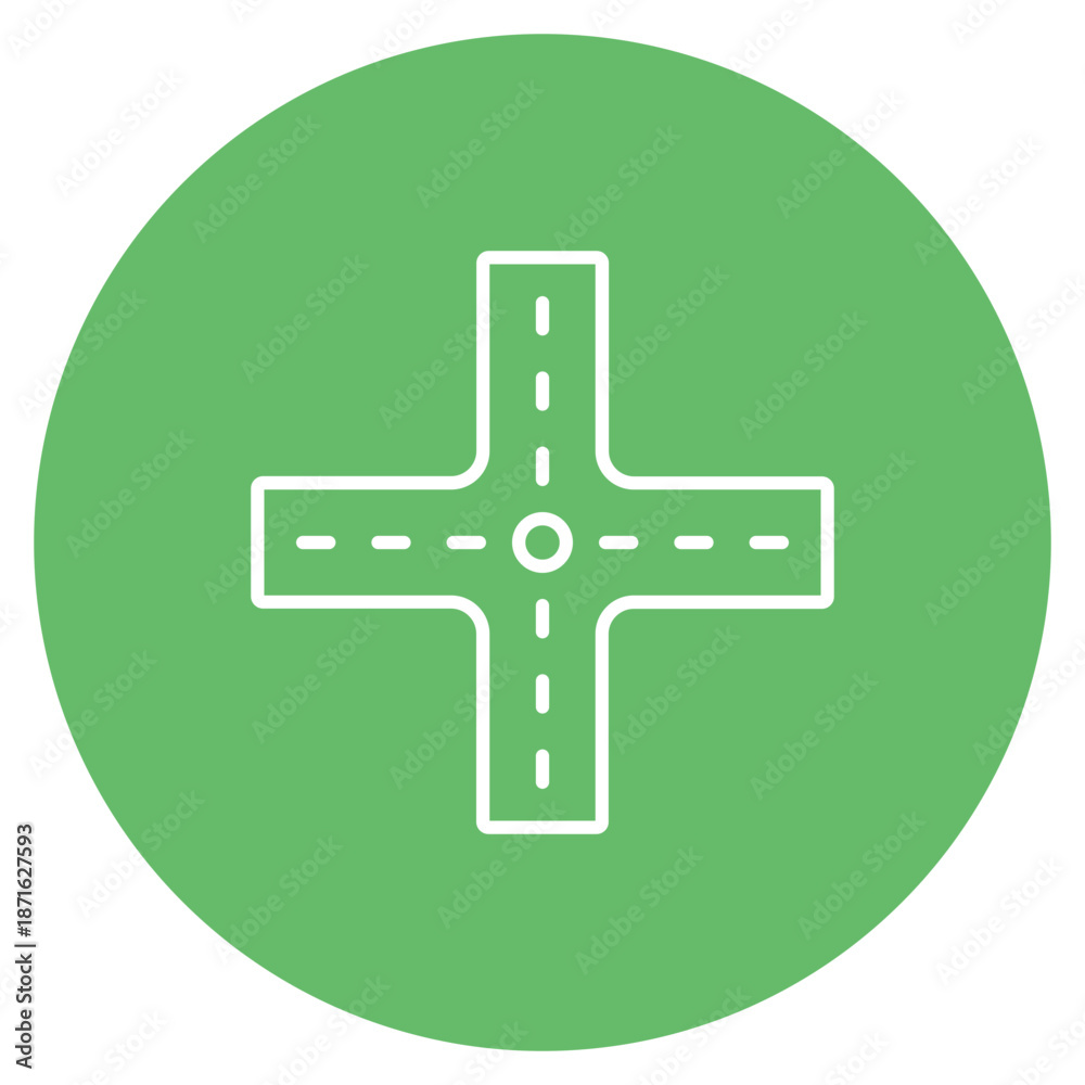 Obraz premium Road Intersection Icon