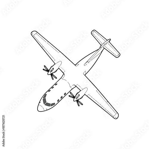 Airplane vector icon illustration flying in the sky