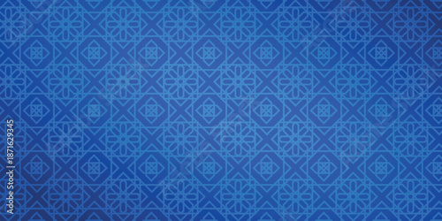 Blue Ramadan kareen seamless pattern Abstract vector islamic mubarak arabic and swatches oriental line texture modern simple wallpaper geometric diagonal design elements ornamental vector patterns