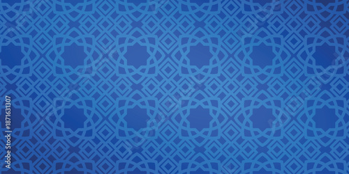 Blue Ramadan kareen seamless pattern Abstract vector islamic mubarak arabic and swatches oriental line texture modern simple wallpaper geometric diagonal design elements ornamental vector patterns