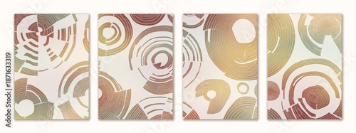 Brochure flyer design, vector background, set vertical a4 format, wood texture imitation