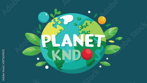 A vibrant kids logo featuring a stylized planet with rounded letters, conveying a sense of fun and learning.
