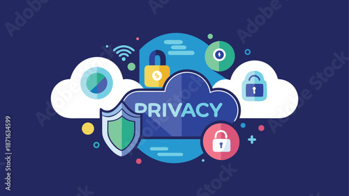 A privacy logo designed for kids with a transformation theme and rounded letters, conveying security and online safety.
