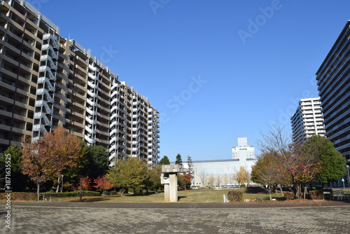 Residential area at Tsukuba City, Ibaraki Prefecture, Japan