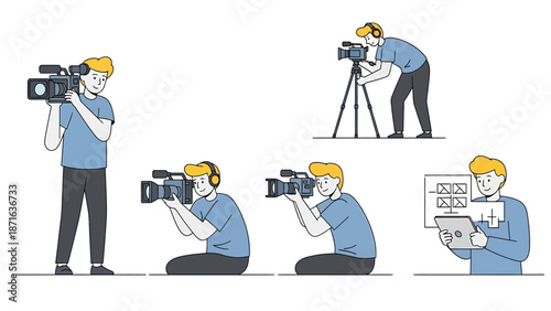 Photographer capturing moments from various viewpoints and angles