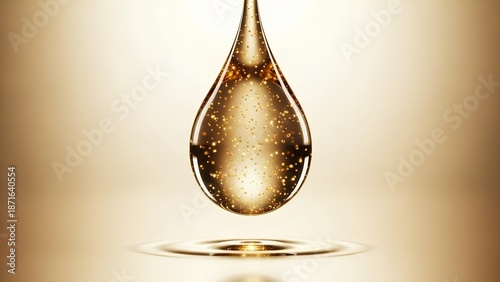 ゴールドに輝く美容液エッセンスのラグジュアリーイメージ