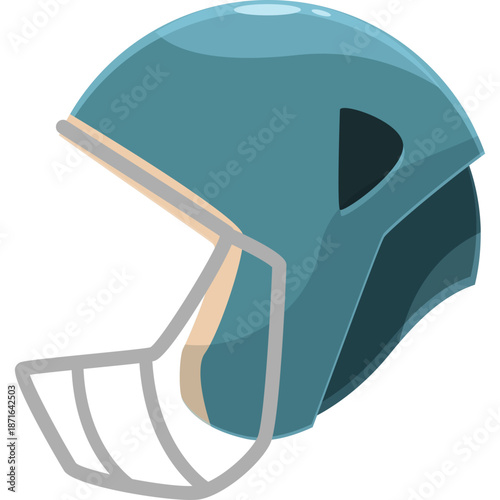 Teal American Football Helmet