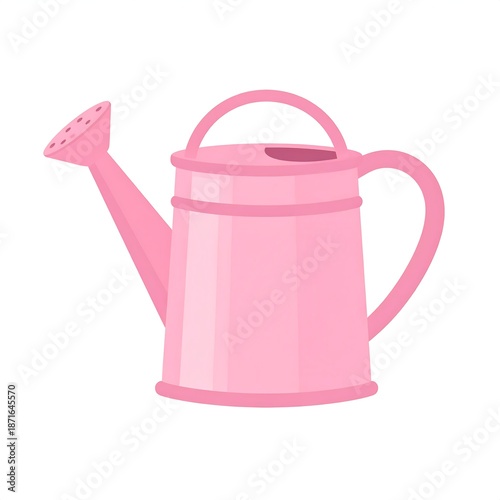 Pink watering can illustration (1)