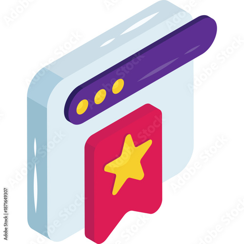 Website Bookmark with Star Icon