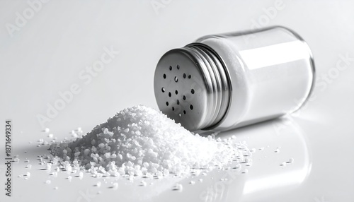 Salt shaker and salt pile