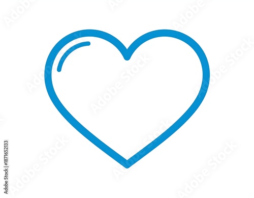 Simple blue heart graphic