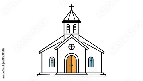 Simple church illustration