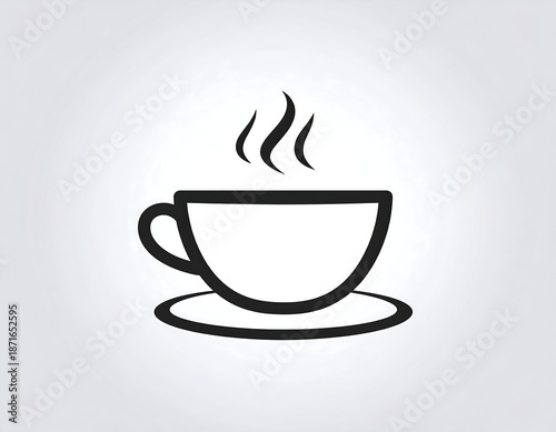 Simple coffee cup icon