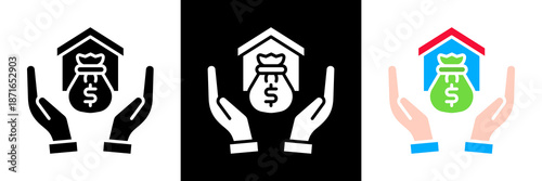 Asset Icon Set Glyph vector Illustration 