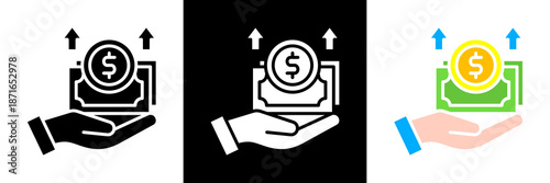 Expenses Icon Set Glyph vector Illustration 