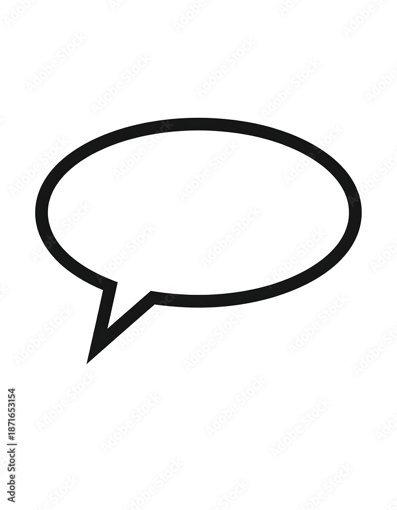 Fototapeta premium Simple speech bubble graphic