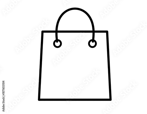 Simple shopping bag icon