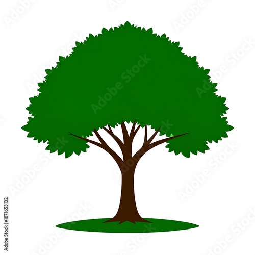 Simple green tree silhouette