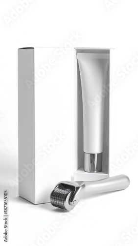 Skincare product packaging, minimalist