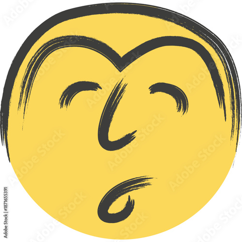 Yellow smiley face emoji with surprised expression