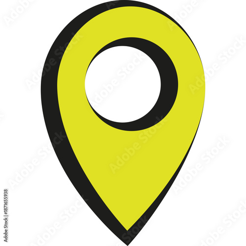 Free Download Yellow Location Pin Icon - GFXLoad