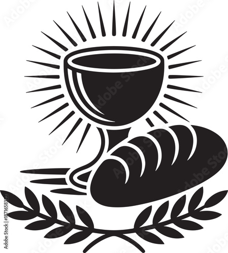 Eucharist Bread and Wine Symbol