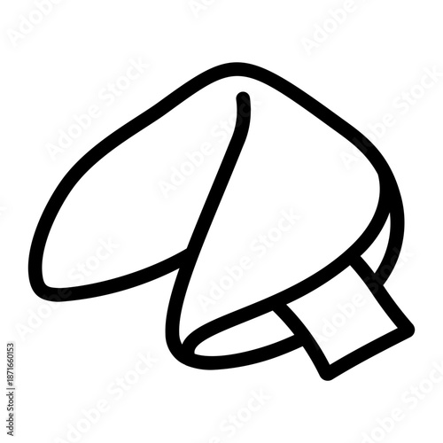 Fortune Cookie Line Icon