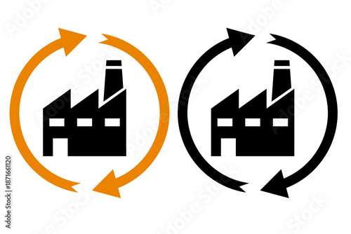 Closed Loop Manufacturing Factory Icon
