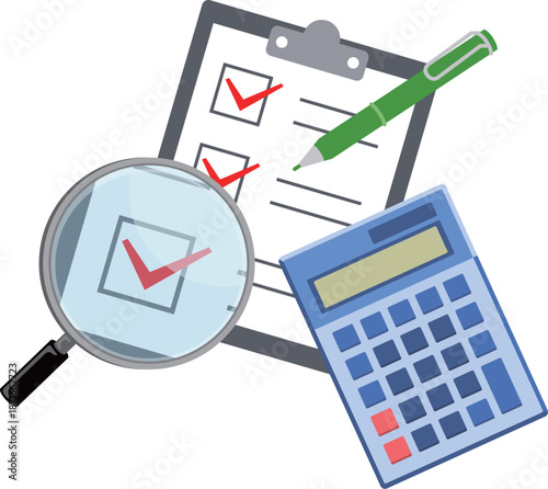 審査や査定のイメージイラスト