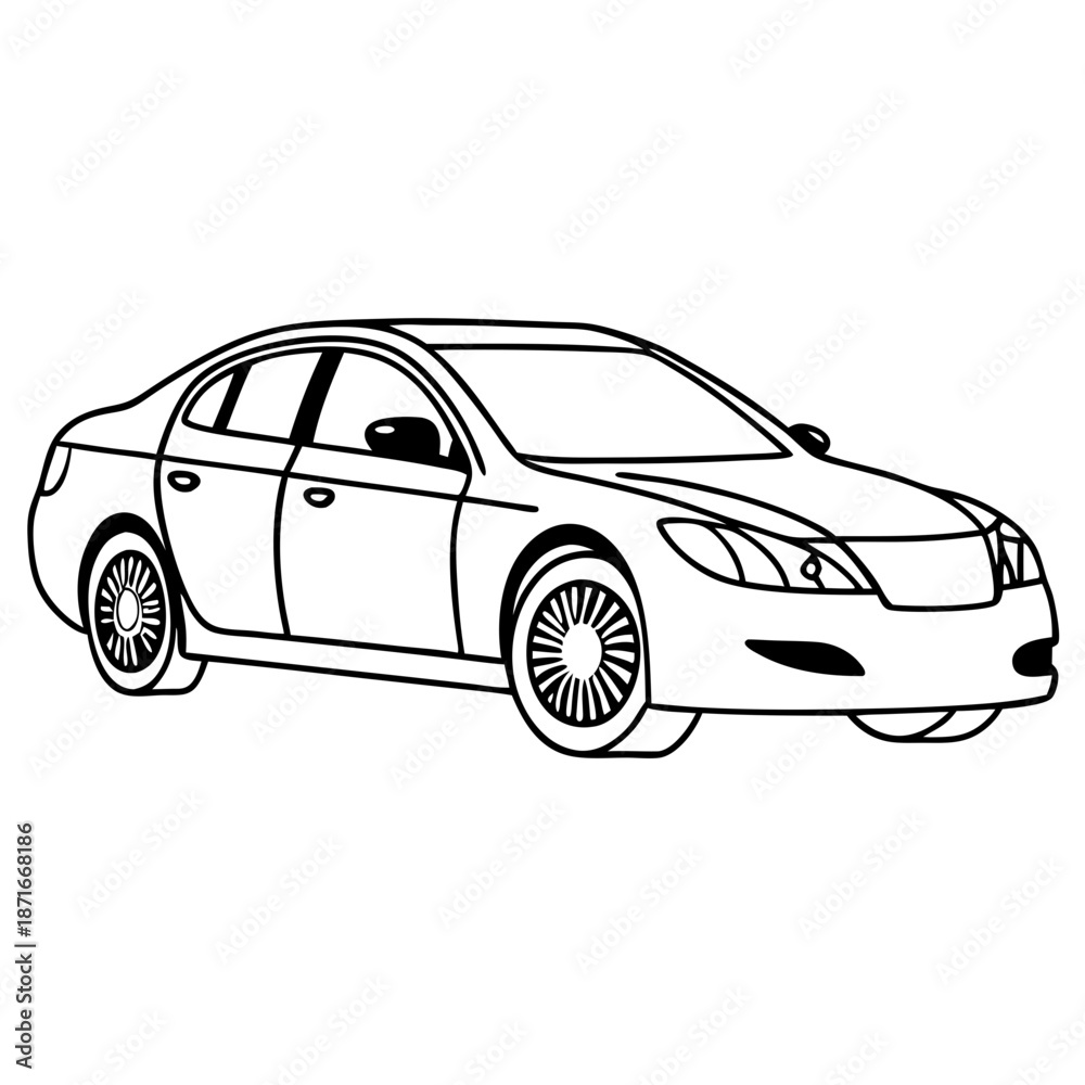 Naklejka premium vector illustration of a car