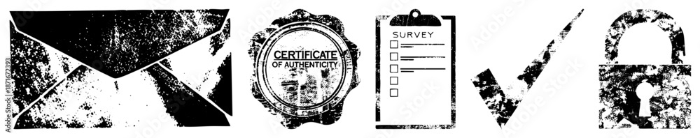 Obraz premium Grunge Styled for Verification and Validation