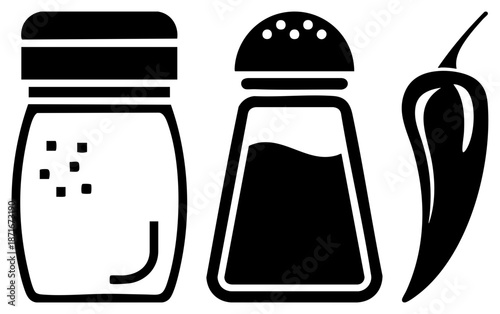Salt and Pepper Shakers with Chili Pepper for Cooking Essentials