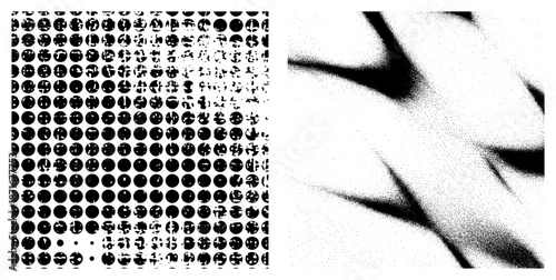 Abstract Halftone with Geometric Circular Motifs