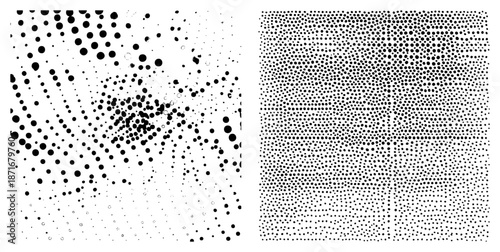 Abstract Dot Gradient Transition with Halftone Effect