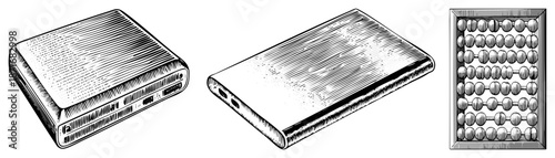 Vintage Calculators and Abacus for Retro Tech and Education