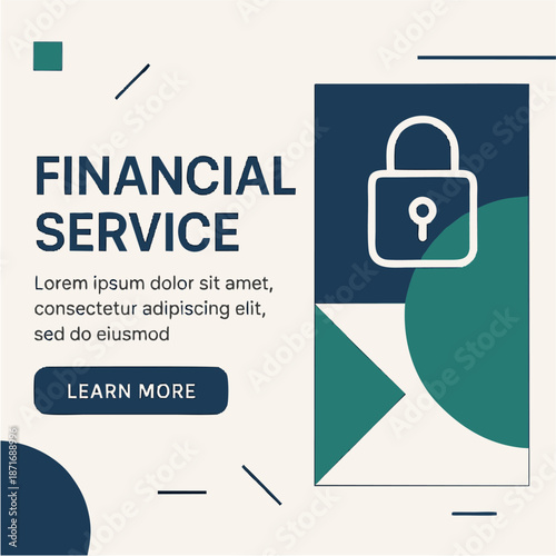 Vector illustration of a secure login form with a padlock icon representing password protection and safe web access