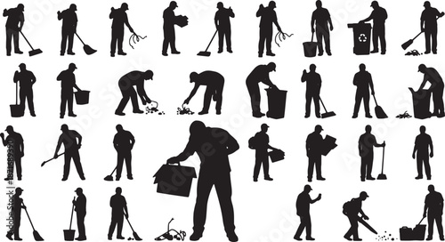 30 Black Solid Solar Diag Test Silhouettes on White Background