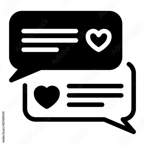 This Chat Bubble icon is suitable for Dating App.