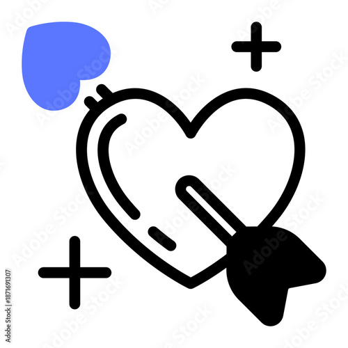This Cupid's Arrow icon is suitable for Dating App.
