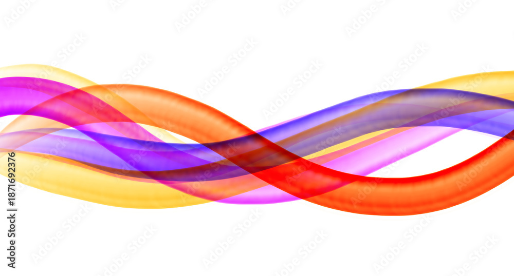 Fototapeta premium Vibrant multi-color flowing lines with halftone texture