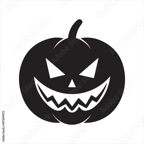 spooky pumpkin vector icon