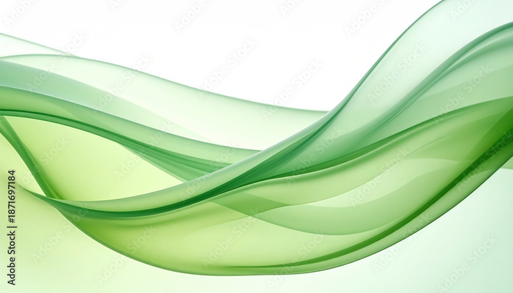 Obraz premium Green Abstract Wave.
