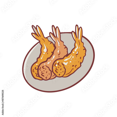 Shrimp Tempura Illustration